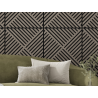 Mexen Linea 08 panneau mural acoustique 60 x 60 cm (4 pièces), feutre 9 mm, placage technique, Chêne Gris - S110-60607-08-043