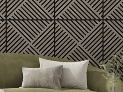 Mexen Linea 08 panel ścienny akustyczny 60 x 60 cm (4szt.), filc 9 mm, fornir techniczny, Szary Dąb - S110-60607-08-043