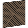 Mexen Linea 08 akustisk väggpanel 60 x 60 cm (4st), filt 9 mm, teknisk faner, Mörk Valnöt - S110-60607-08-044
