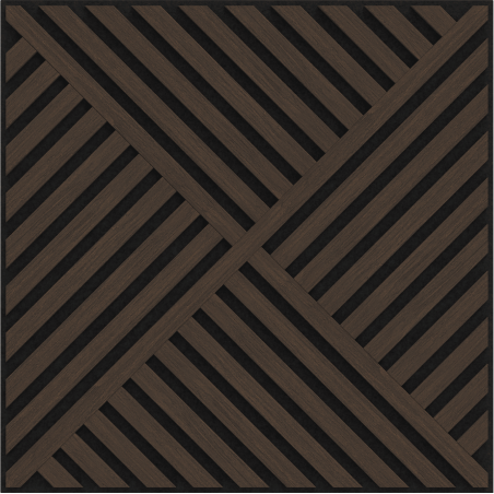 Mexen Linea 08 panel ścienny akustyczny 60 x 60 cm (4szt.), filc 9 mm, fornir techniczny, Dąb Mocca - S110-60607-08-045