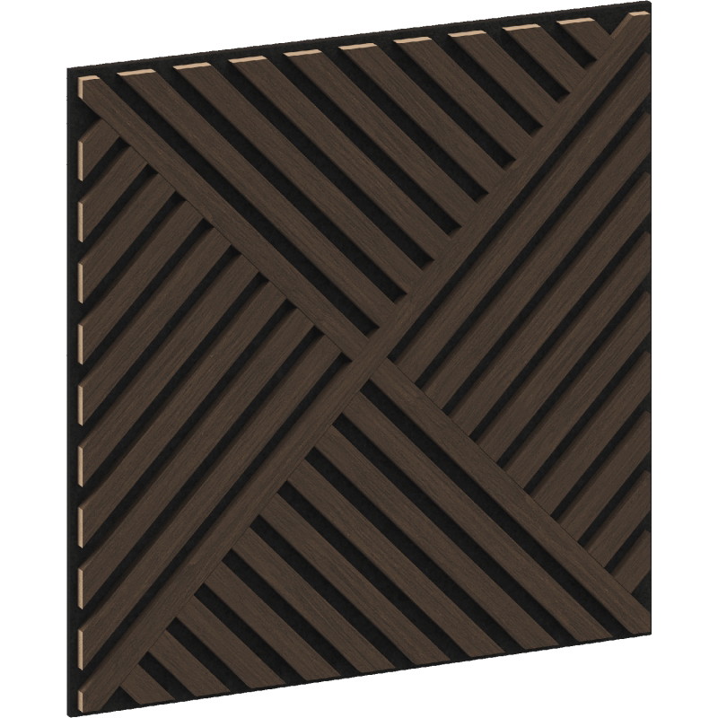 Mexen Linea 08 akustisks sienas panelis 60 x 60 cm (4gab.), filcs 9 mm, tehniskais finieris, Mocca ozols - S110-60607-08-045