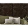 Mexen Linea 08 akoestisch wandpaneel 60 x 60 cm (4st.), vilt 9 mm, technisch fineer, Mocca Eik - S110-60607-08-045