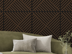 Mexen Linea 08 panel ścienny akustyczny 60 x 60 cm (4szt.), filc 9 mm, fornir techniczny, Dąb Mocca - S110-60607-08-045
