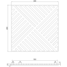 Mexen Linea 08 panel ścienny akustyczny 60 x 60 cm (4szt.), filc 9 mm, fornir techniczny, Dąb Mocca - S110-60607-08-045