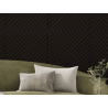 Mexen Linea 08 panneau mural acoustique 60 x 60 cm (4 pcs), feutre 9 mm, placage technique, Chêne Noir - S110-60607-08-046