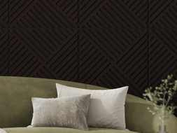 Mexen Linea 08 panel ścienny akustyczny 60 x 60 cm (4szt.), filc 9 mm, fornir techniczny, Czarny Dąb - S110-60607-08-046