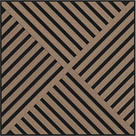 Mexen Linea 08 akustična stenska plošča 60 x 60 cm (4kos), filc 9 mm, tehnični furnir, Svetli Oreh - S110-60607-08-047