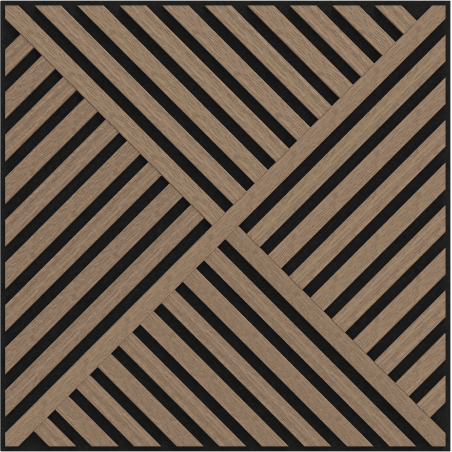 Mexen Linea 08 panel ścienny akustyczny 60 x 60 cm (4szt.), filc 9 mm, fornir techniczny, Jasny Orzech - S110-60607-08-047