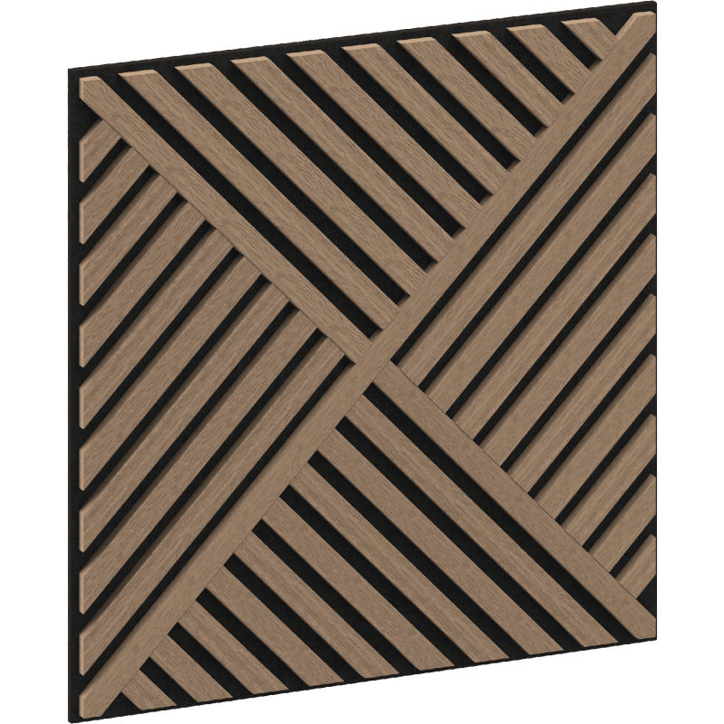 Mexen Linea 08 panel ścienny akustyczny 60 x 60 cm (4szt.), filc 9 mm, fornir techniczny, Jasny Orzech - S110-60607-08-047