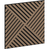Mexen Linea 08 pannello acustico da parete 60 x 60 cm (4 pezzi), feltro 9 mm, impiallacciatura tecnica, Noce Chiaro