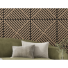 Mexen Linea 08 panel ścienny akustyczny 60 x 60 cm (4szt.), filc 9 mm, fornir techniczny, Jasny Orzech - S110-60607-08-047