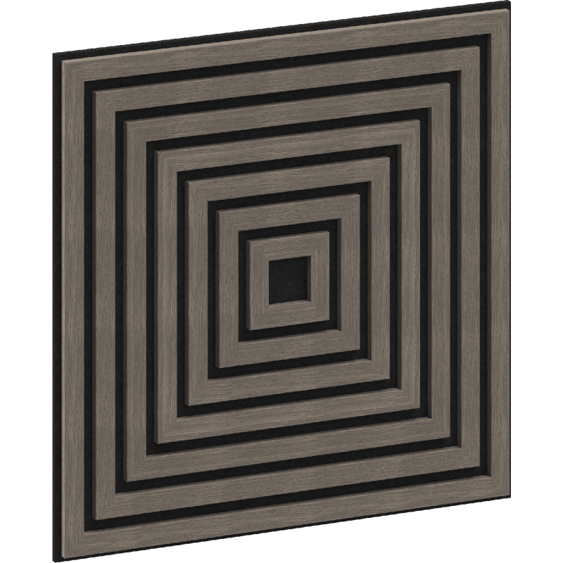 Mexen Linea 13 panel ścienny akustyczny 60 x 60 cm (4szt.), filc 9 mm, fornir techniczny, Szary Dąb - S110-60607-13-043