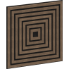 Mexen Linea 13 panel ścienny akustyczny 60 x 60 cm (4szt.), filc 9 mm, fornir techniczny, Ciemny Orzech - S110-60607-13-044