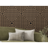 Mexen Linea 13 pannello acustico da parete 60 x 60 cm (4 pezzi), feltro 9 mm, impiallacciatura tecnica, Noce scuro