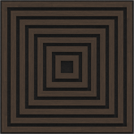 Mexen Linea 13 panel ścienny akustyczny 60 x 60 cm (4szt.), filc 9 mm, fornir techniczny, Dąb Mocca - S110-60607-13-045