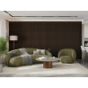 Mexen Linea 13 panel ścienny akustyczny 60 x 60 cm (4szt.), filc 9 mm, fornir techniczny, Dąb Mocca - S110-60607-13-045