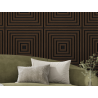 Mexen Linea 13 panel de pared acústico 60 x 60 cm (4 piezas), fieltro 9 mm, chapa técnica, Roble Mocca - S110-60607-13-045