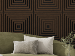 Mexen Linea 13 panel ścienny akustyczny 60 x 60 cm (4szt.), filc 9 mm, fornir techniczny, Dąb Mocca - S110-60607-13-045
