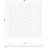 Mexen Linea 13 panel ścienny akustyczny 60 x 60 cm (4szt.), filc 9 mm, fornir techniczny, Dąb Mocca - S110-60607-13-045