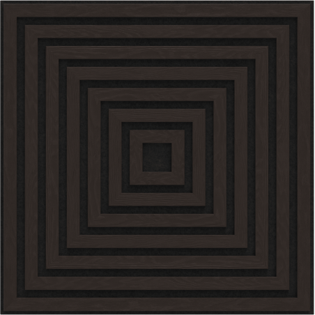Mexen Linea 13 akoestisch wandpaneel 60 x 60 cm (4st.), vilt 9 mm, technisch fineer, Zwarte Eik - S110-60607-13-046