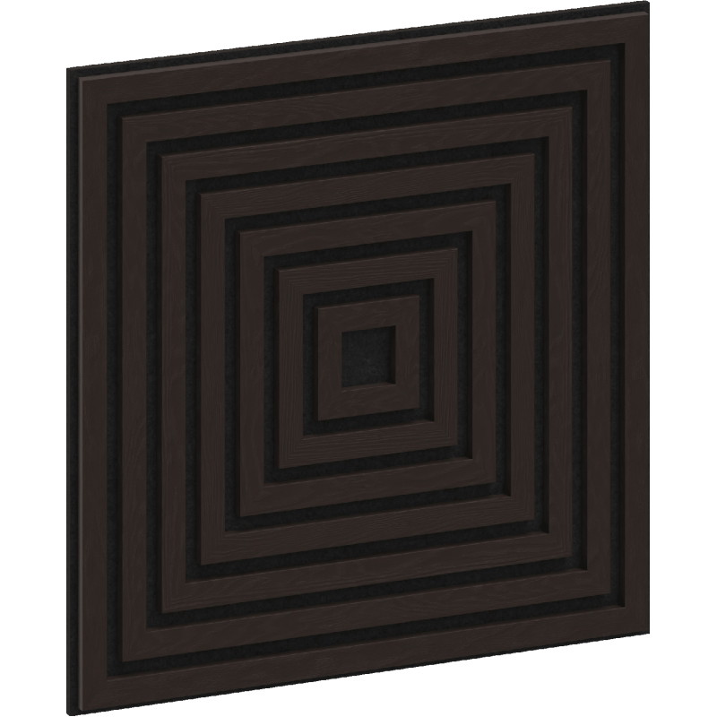 Mexen Linea 13 akustiskais sienas panelis 60 x 60 cm (4 gab.), filcs 9 mm, tehniskais finieris, Melnais ozols