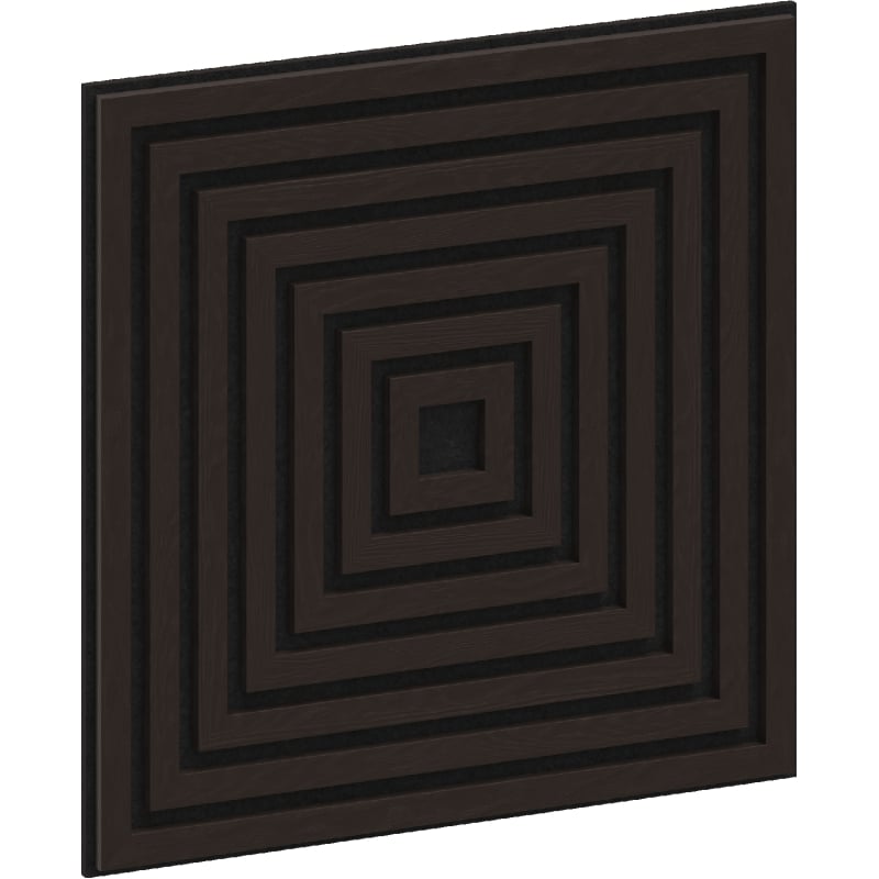 Mexen Linea 13 painel de parede acústico 60 x 60 cm (4 peças), feltro 9 mm, folheado técnico, Carvalho Negro