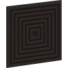 Mexen Linea 13 akustinen seinäpaneeli 60 x 60 cm (4kpl), huopa 9 mm, tekninen viilu, Musta Tammi - S110-60607-13-046