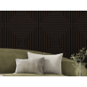 Mexen Linea 13 panel ścienny akustyczny 60 x 60 cm (4szt.), filc 9 mm, fornir techniczny, Czarny Dąb - S110-60607-13-046