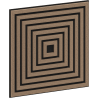 Mexen Linea 13 panel ścienny akustyczny 60 x 60 cm (4szt.), filc 9 mm, fornir techniczny, Jasny Orzech - S110-60607-13-047
