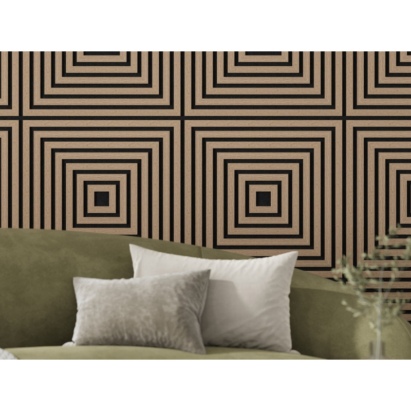 Mexen Linea 13 ακουστικό πάνελ τοίχου 60 x 60 cm (4τμχ.), τσόχα 9 mm, τεχνικό καπλαμά,