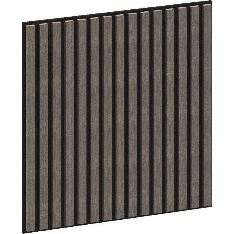 Mexen Linea 15 panel de pared acústico 60 x 60 cm (4 uds.), fieltro de 9 mm, chapa técnica, Roble Gris - S110-60607-15-043