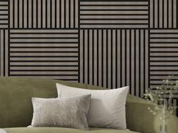 Mexen Linea 15 painel de parede acústico 60 x 60 cm (4 pcs), feltro 9 mm, folha técnica, Carvalho Cinza - S110-60607-15-043