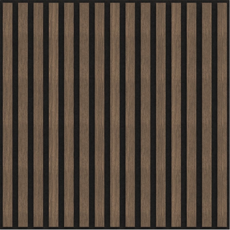 Mexen Linea 15 akustična stenska plošča 60 x 60 cm (4 kos.), filc 9 mm, tehnični furnir, Temni Oreh - S110-60607-15-044