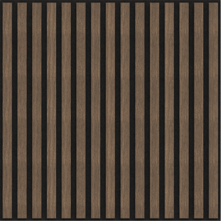 Mexen Linea 15 panel ścienny akustyczny 60 x 60 cm (4szt.), filc 9 mm, fornir techniczny, Ciemny Orzech - S110-60607-15-044