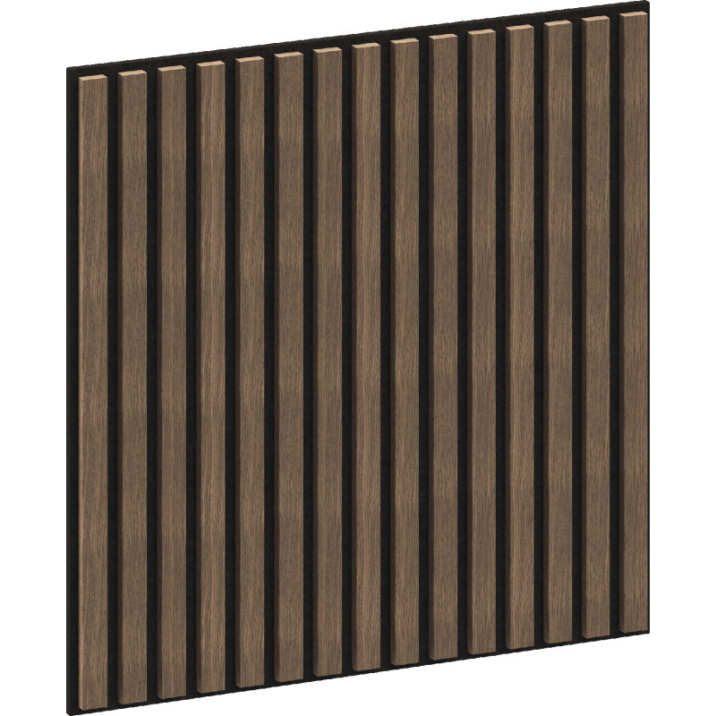 Mexen Linea 15 pannello acustico da parete 60 x 60 cm (4 pezzi), feltro 9 mm, impiallacciatura tecnica, Noce Scuro
