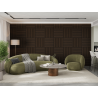 Mexen Linea 15 panel ścienny akustyczny 60 x 60 cm (4szt.), filc 9 mm, fornir techniczny, Dąb Mocca - S110-60607-15-045