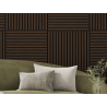 Mexen Linea 15 akustični stenski panel 60 x 60 cm (4 kosi), filc 9 mm, tehnični furnir, Mocca hrast - S110-60607-15-045