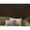 Mexen Linea 15 akustisk väggpanel 60 x 60 cm (4 st), filt 9 mm, tekniskt faner, Mocca ek - S110-60607-15-045