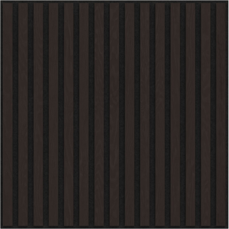 Mexen Linea 15 akoestisch wandpaneel 60 x 60 cm (4st.), vilt 9 mm, technisch fineer, Zwarte Eik - S110-60607-15-046