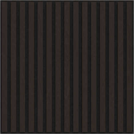 Mexen Linea 15 panel de pared acústico 60 x 60 cm (4 unidades), fieltro de 9 mm, chapa técnica, Roble Negro