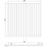 Mexen Linea 15 panel ścienny akustyczny 60 x 60 cm (4szt.), filc 9 mm, fornir techniczny, Czarny Dąb - S110-60607-15-046