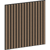Mexen Linea 15 pannello a parete acustico 60 x 60 cm (4 pezzi), feltro 9 mm, impiallacciatura tecnica, Noce Chiaro