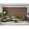Mexen Linea 15 panel ścienny akustyczny 60 x 60 cm (4szt.), filc 9 mm, fornir techniczny, Jasny Orzech - S110-60607-15-047
