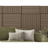 Mexen Linea 15 panel ścienny akustyczny 60 x 60 cm (4szt.), filc 9 mm, fornir techniczny, Jasny Orzech - S110-60607-15-047