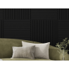 Mexen Linea 15 pannello acustico da parete 60 x 60 cm (4 pezzi), feltro 9 mm, impiallacciatura tecnica, Nero Opaco