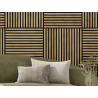 Mexen Linea 15 akoestisch wandpaneel 60 x 60 cm (4st.), vilt 9 mm, technisch fineer, Honingeik - S110-60607-15-066