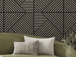 Mexen Linea 25 panel ścienny akustyczny 60 x 60 cm (4szt.), filc 9 mm, fornir techniczny, Szary Dąb - S110-60607-25-043
