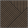 Mexen Linea 25 panel ścienny akustyczny 60 x 60 cm (4szt.), filc 9 mm, fornir techniczny, Ciemny Orzech - S110-60607-25-044