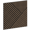 Mexen Linea 25 panel ścienny akustyczny 60 x 60 cm (4szt.), filc 9 mm, fornir techniczny, Ciemny Orzech - S110-60607-25-044