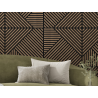 Mexen Linea 25 panel ścienny akustyczny 60 x 60 cm (4szt.), filc 9 mm, fornir techniczny, Ciemny Orzech - S110-60607-25-044